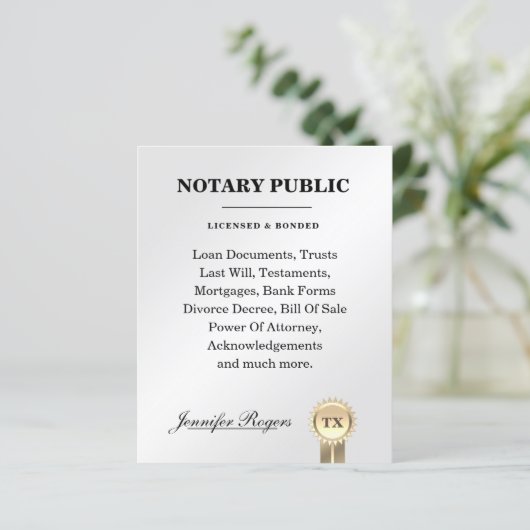 Zilvercontract en certificaat geïnspireerde flyer (Staand voorkant)