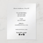 Zilvercontract en certificaat geïnspireerde flyer (Achterkant)