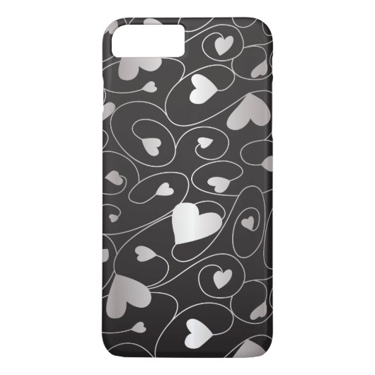 Zilvercurly harten Case-Mate iPhone case (Achterkant)