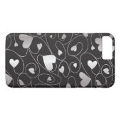 Zilvercurly harten Case-Mate iPhone case (Achterkant (Horizontaal))