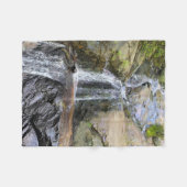 Zilverdal Waterval Sereniteit Fleece Deken (Voorkant (Horizontaal))