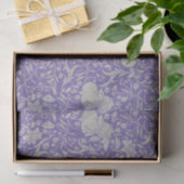 Zilverde perziken op Violet Paarse grond Tissuepapier (Geschenk)