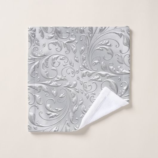 Zilverdecoratie Monogram badkamerhanddoekset Bad Handdoek (Wasdoekje)