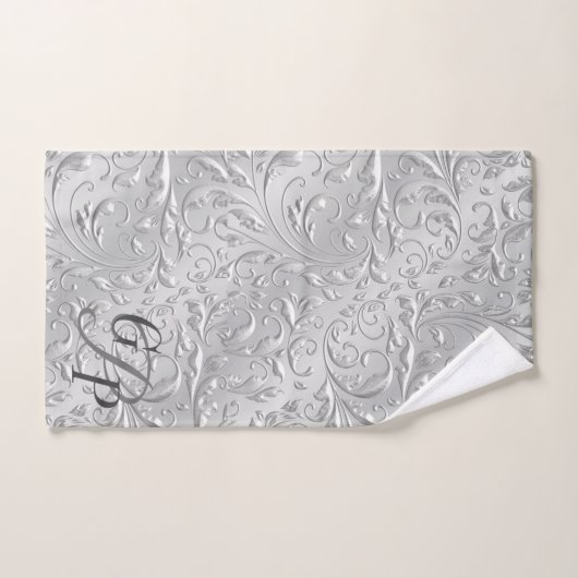 Zilverdecoratie Monogram badkamerhanddoekset Bad Handdoek (Handdoek)