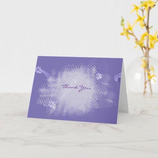 zilverdiamant abstract bedankt kaart (Gele Bloem)