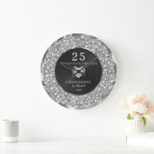 Zilverdiamanten en grote hartklok klok (Huis)