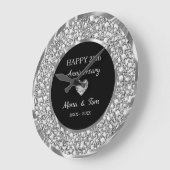 Zilverdiamanten en hart grote klok (Hoek)