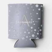 Zilverdiamanten monogram blikjeskoeler (Voorkant)