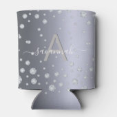 Zilverdiamanten monogram blikjeskoeler (Achterkant)