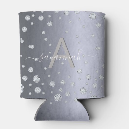 Zilverdiamanten monogram blikjeskoeler (Achterkant)