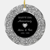 Zilverdiamanten ring en hart keramisch ornament (Achterkant)