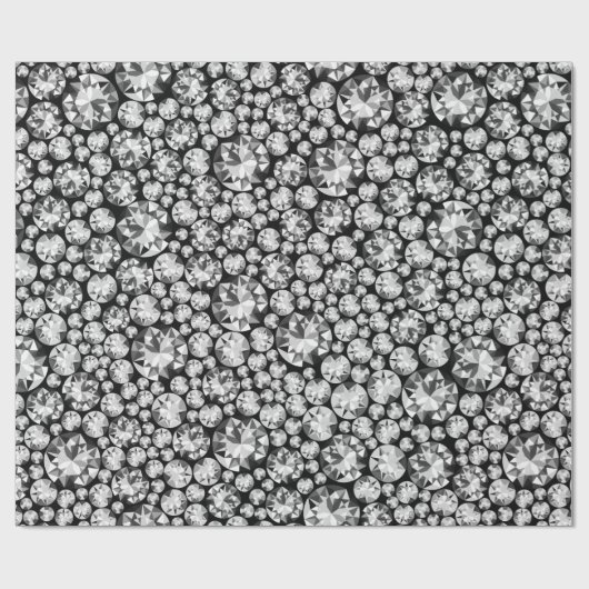 Zilverdiamantpatroon Cadeaupapier (Vlak)