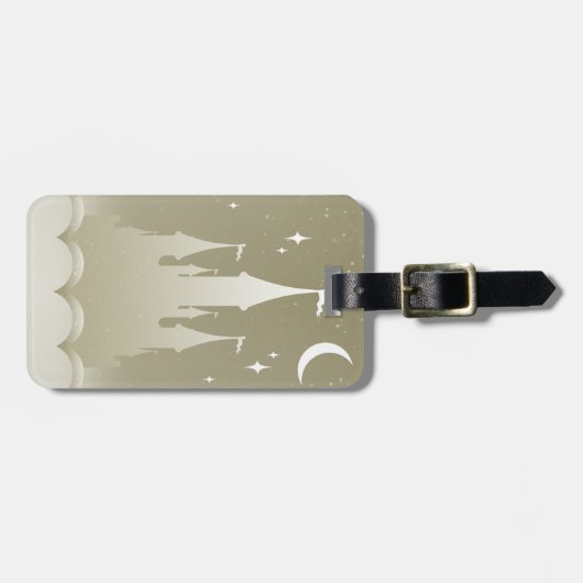 Zilverdroomkasteel in de wolkenkraam bagagelabel (Voorkant horizontaal)