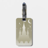 Zilverdroomkasteel in de wolkenkraam bagagelabel (Achterkant verticaal)