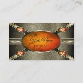 Zilvereffecten met een oog die Oranje marmer vangt Visitekaartje