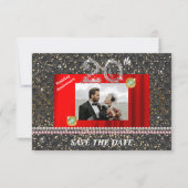 Zilveren 20e bruiloft Jubileum Black Geweven Parel Kaart (Voorkant)