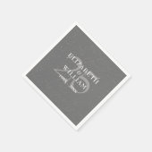 Zilveren 25e huwelijksjubileum Chic Confetti Servet (Hoek)