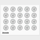 Zilveren 25e Jubileum Cupcake Sticker topper (Vel)