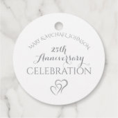 Zilveren 25e Jubileum lunch Bedankjes Labels (Achterkant)