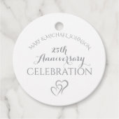 Zilveren 25e Jubileum lunch Bedankjes Labels (Voorkant)