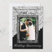 Zilveren 25e trouwdag foto kaart (Voorkant)