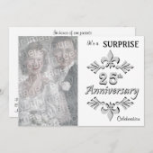 Zilveren (25e) Uitnodigingen van de Partij van de  (Voorkant / Achterkant)