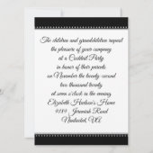 Zilveren 25ste verjaardagsviering kaart (Achterkant)