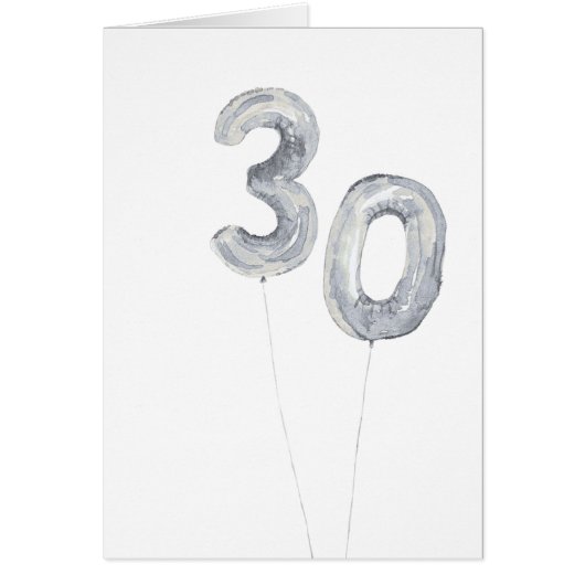 zilveren 30e verjaardagsballonnen (Voorkant)