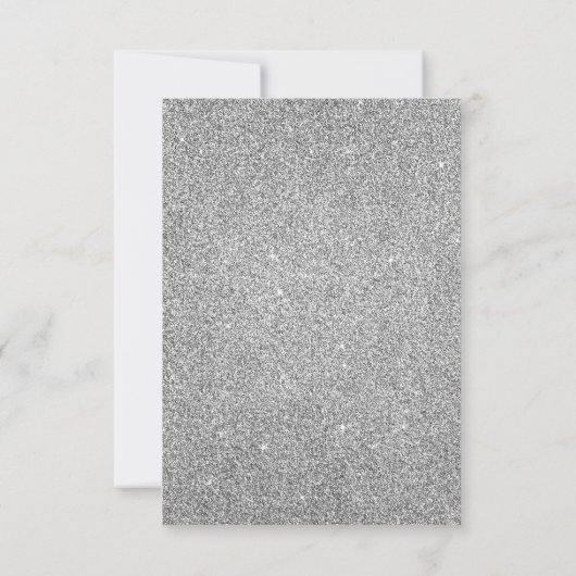 Zilveren 40e Verjaardagsfeestje Disco Ball Kaart (Achterkant)