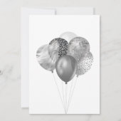 Zilveren 50e en fantastische 50e verjaardag uitnod kaart (Achterkant)