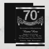 Zilveren 70ste verfeestdag kaart (Voorkant / Achterkant)