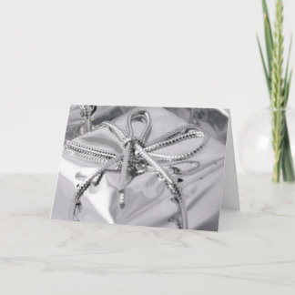 Zilveren Aanwezige Kerstmis Feestdagen Kaart