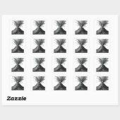 Zilveren Abstract Vierkante Sticker (Vel)