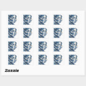 Zilveren Abstracte Decal Kunst Vierkante Sticker (Vel)