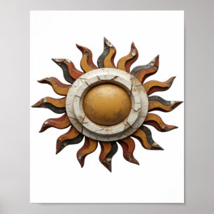 Zilveren ABSTRACTE KUNST Abstract Design met een r Poster