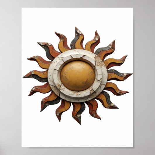 Zilveren ABSTRACTE KUNST Abstract Design met een r Poster (Voorkant)