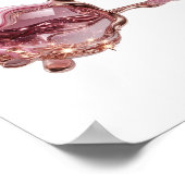 Zilveren ABSTRACTE KUNST Abstract Design v2 Poster (Hoek)
