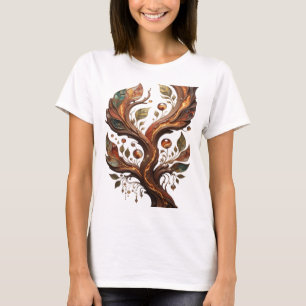Zilveren ABSTRACTE KUNST Artistiek Motief Statemen T-shirt