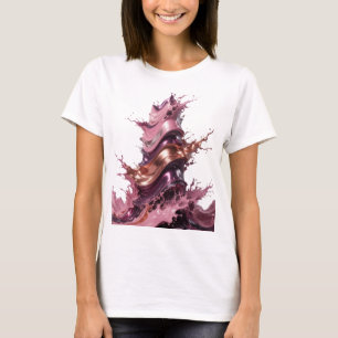 Zilveren ABSTRACTE KUNST Artistiek Motief T-shirt