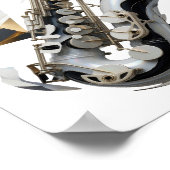 Zilveren ABSTRACTE KUNST Design Poster (Hoek)