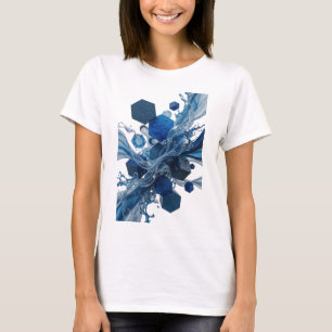 Zilveren ABSTRACTE KUNST Design T-shirt