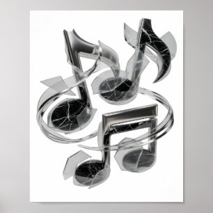 Zilveren ABSTRACTE KUNST Grafisch ontwerp Poster