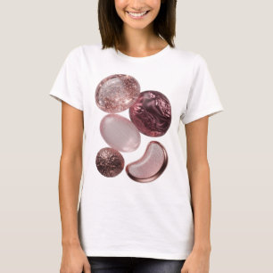 Zilveren ABSTRACTE KUNST Kunstprint met een rand T-shirt