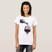 Zilveren ABSTRACTE KUNST Kunstprint Statement T-shirt (Voorkant volledig)