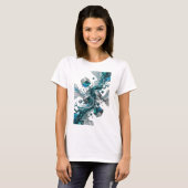 Zilveren ABSTRACTE KUNST Maatwerk T-shirt (Voorkant volledig)