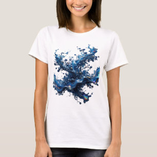 Zilveren ABSTRACTE KUNST Maatwerk T-shirt v2