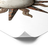Zilveren ABSTRACTE KUNST Statement Design met een Poster (Hoek)