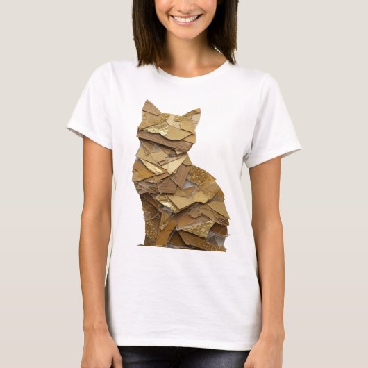 Zilveren ABSTRACTE KUNST Statement Design met een T-shirt (Voorkant)
