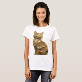 Zilveren ABSTRACTE KUNST Statement Design met een T-shirt (Voorkant volledig)