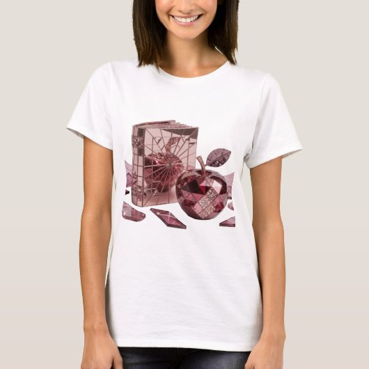 Zilveren ABSTRACTE KUNST Statement Design v2 T-shirt (Voorkant)